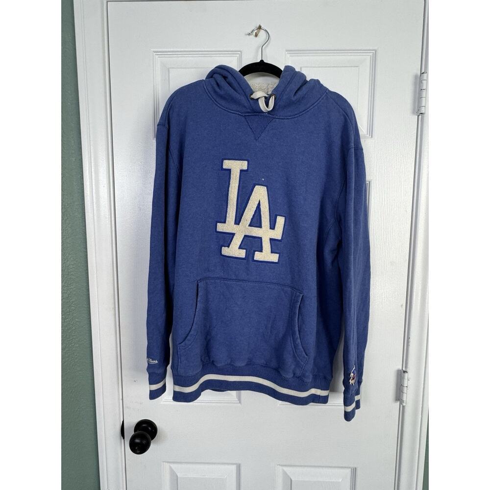 Mitchell & Ness LA Los Angeles Dodgers Cooperstown Collection Hoodie Size Laarge - Picture 4 of 12